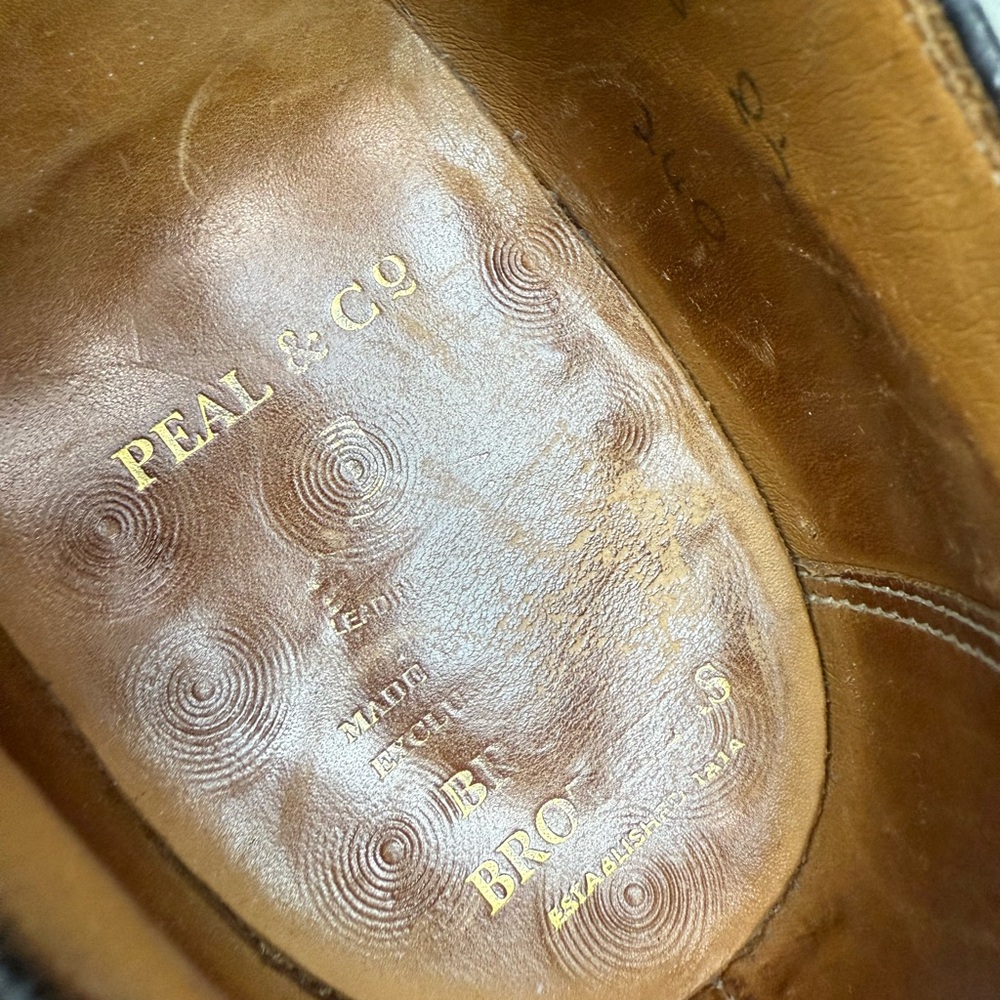 Peal & Co. Black Cap Toe Oxfords Dress Shoes 8.5 D - Picture 9 of 9